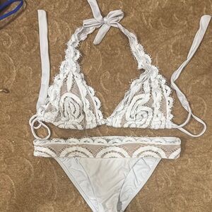 White Lace Bikini Set